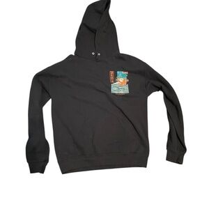 Men's Black Graphic Hoodie Sweater
